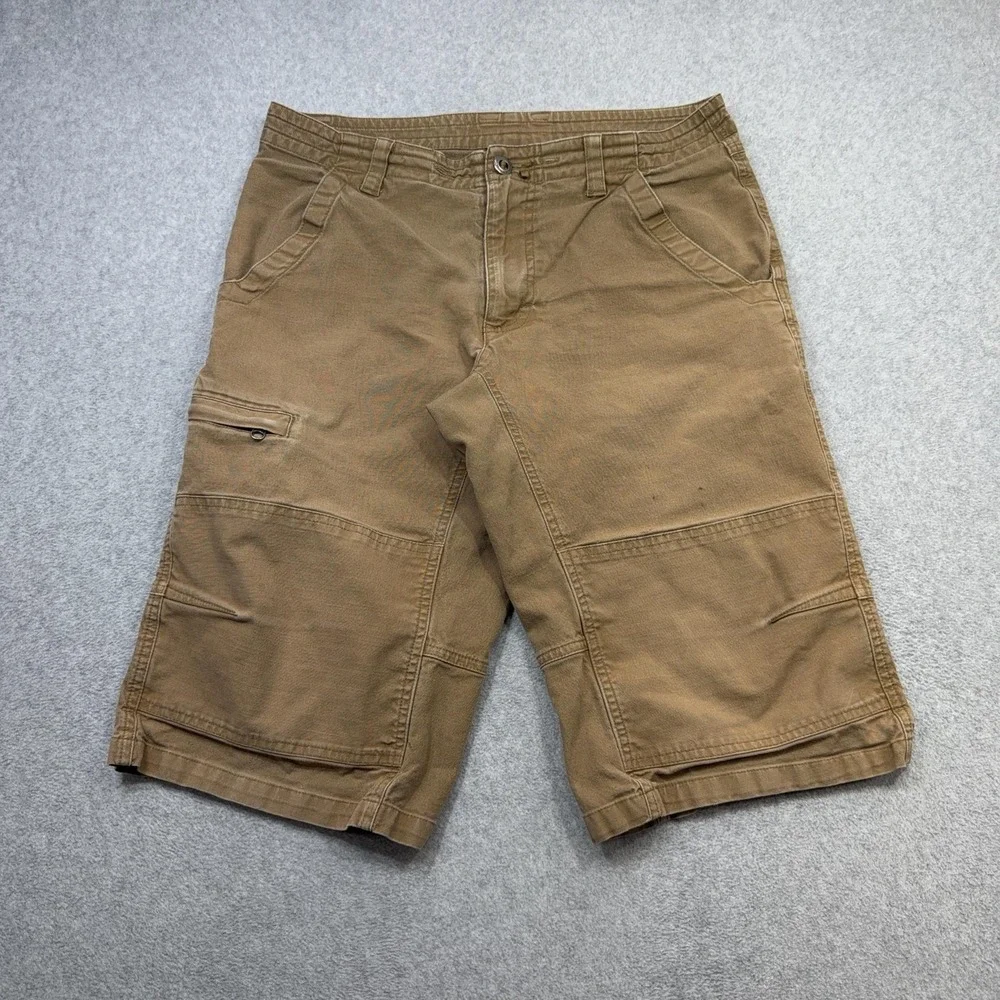 Patagonia Retro Grade Shorts Mens Medium Brown Organic Cotton Canvas 15 Inch